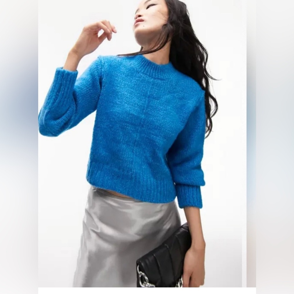 NWOT TOPSHOP vibrant blue sweater